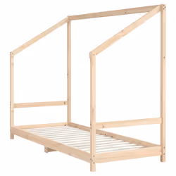 vidaXL Kids Bed Frame Bedstead Wooden Bed Base Children's Bed Solid Wood Pine - brown, 80 x 200 cm - Additional view 2
