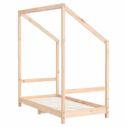 vidaXL Kids Bed Frame Bedstead Wooden Bed Base Children's Bed Solid Wood Pine - brown, 70 x 140 cm - Additional view 5
