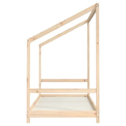 vidaXL Kids Bed Frame Bedstead Wooden Bed Base Children's Bed Solid Wood Pine - brown, 90 x 190 cm