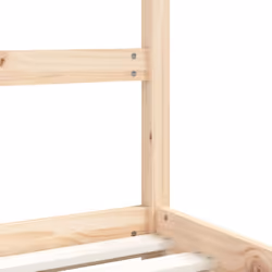 vidaXL Kids Bed Frame Bedstead Wooden Bed Base Children's Bed Solid Wood Pine - brown, 90 x 190 cm