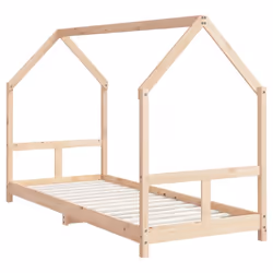 vidaXL Kids Bed Frame Bedstead Mattress Foundation 70x140 cm Solid Wood Pine - brown, 80 x 200 cm