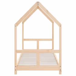 vidaXL Kids Bed Frame Bedstead Mattress Foundation 70x140 cm Solid Wood Pine - brown, 80 x 200 cm - Additional view 4