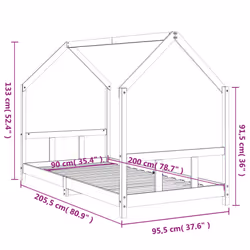 VidaXL 835719 kids bed White Wood - Additional view 8