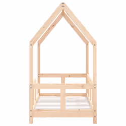 vidaXL Kids Bed Frame Bedstead Mattress Foundation 70x140 cm Solid Wood Pine - brown, 70 x 140 cm - Additional view 4
