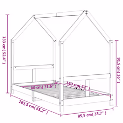 VidaXL 835725 kids bed White Wood - Additional view 8