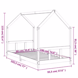 VidaXL 835728 kids bed White Wood - Additional view 8