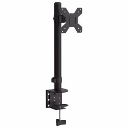 ) vidaXL Triple Monitor Stand Monitor Arm Mount Monitor Mount Black Steel VESA - single (without arm
