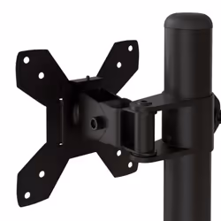 ) vidaXL Triple Monitor Stand Monitor Arm Mount Monitor Mount Black Steel VESA - single (without arm - Additional view 8