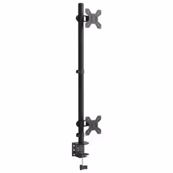 ) vidaXL Triple Monitor Stand Monitor Arm Mount Monitor Mount Black Steel VESA - dual (without arm