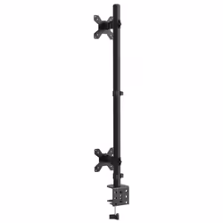 ) vidaXL Triple Monitor Stand Monitor Arm Mount Monitor Mount Black Steel VESA - dual (without arm - Additional view 4