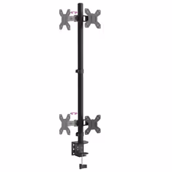 ) vidaXL Triple Monitor Stand Monitor Arm Mount Monitor Mount Black Steel VESA - dual (without arm - Additional view 6