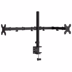vidaXL Triple Monitor Stand Monitor Arm Mount Monitor Mount Black Steel VESA - dual