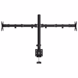 vidaXL Triple Monitor Stand Monitor Arm Mount Monitor Mount Black Steel VESA - dual - Additional view 4