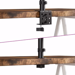 vidaXL Triple Monitor Stand Monitor Arm Mount Monitor Mount Black Steel VESA - dual - Additional view 6