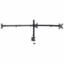 vidaXL Triple Monitor Stand Monitor Arm Mount Monitor Mount Black Steel VESA - triple