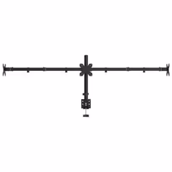 vidaXL Triple Monitor Stand Monitor Arm Mount Monitor Mount Black Steel VESA - triple - Additional view 4