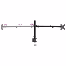 vidaXL Triple Monitor Stand Monitor Arm Mount Monitor Mount Black Steel VESA - triple - Additional view 7