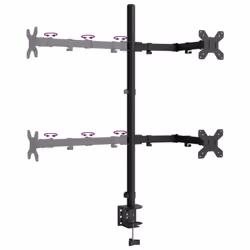 vidaXL Triple Monitor Stand Monitor Arm Mount Monitor Mount Black Steel VESA - quad - Additional view 7