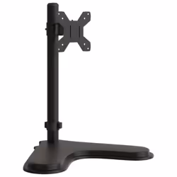 ) vidaXL Monitor Mount Single Monitor Stand Monitor Arm Mount Black Steel VESA - single (without arm