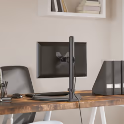 ) vidaXL Monitor Mount Single Monitor Stand Monitor Arm Mount Black Steel VESA - single (without arm