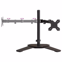 vidaXL Monitor Mount Single Monitor Stand Monitor Arm Mount Black Steel VESA - dual - Additional view 6