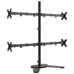 vidaXL Monitor Mount Single Monitor Stand Monitor Arm Mount Black Steel VESA - quad