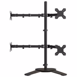 vidaXL Monitor Mount Single Monitor Stand Monitor Arm Mount Black Steel VESA - quad - Additional view 4