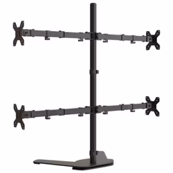 vidaXL Monitor Mount Single Monitor Stand Monitor Arm Mount Black Steel VESA - quad - Additional view 5