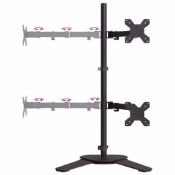 vidaXL Monitor Mount Single Monitor Stand Monitor Arm Mount Black Steel VESA - quad - Additional view 6