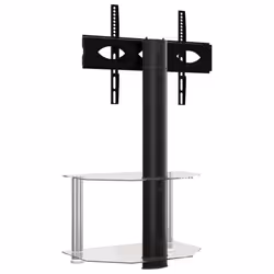 vidaXL Corner TV Stand for 32-70 Inch Universal Cantilever TV Floor Stand - silver, 65.5 x 40 x 101 cm