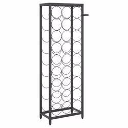 vidaXL Wine Rack for 27 Bottles Wine Shelf Bottle Holder Black Wrought Iron - Additional view 4