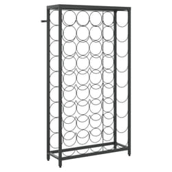 vidaXL Wine Rack for 45 Bottles Wine Shelf Bottle Holder Black Wrought Iron