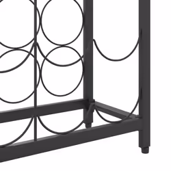 vidaXL Wine Rack for 45 Bottles Wine Shelf Bottle Holder Black Wrought Iron - Additional view 5