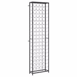 vidaXL Wine Rack for 95 Bottles Wine Shelf Bottle Holder Black Wrought Iron