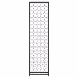 vidaXL Wine Rack for 95 Bottles Wine Shelf Bottle Holder Black Wrought Iron