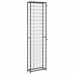 vidaXL Wine Rack for 95 Bottles Wine Shelf Bottle Holder Black Wrought Iron - Additional view 4