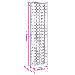 vidaXL Wine Rack for 95 Bottles Wine Shelf Bottle Holder Black Wrought Iron - Additional view 6