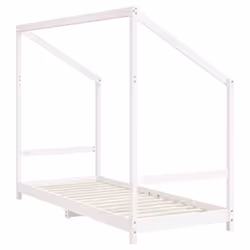 vidaXL Kids Bed Frame Wooden Bedstead Bed Base Children's Bed Solid Wood Pine - white, 80 x 200 cm - Additional view 6