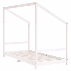 vidaXL Kids Bed Frame Wooden Bedstead Bed Base Children's Bed Solid Wood Pine - white - Additional view 6