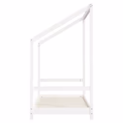 vidaXL Kids Bed Frame Wooden Bedstead Bed Base Children's Bed Solid Wood Pine - white, 80 x 160 cm - Additional view 4