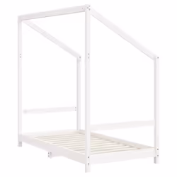 vidaXL Kids Bed Frame Wooden Bedstead Bed Base Children's Bed Solid Wood Pine - white, 80 x 160 cm - Additional view 6
