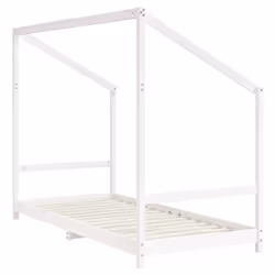 vidaXL Kids Bed Frame Wooden Bedstead Bed Base Children's Bed Solid Wood Pine - white, 90 x 190 cm - Additional view 6