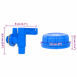 vidaXL Water Container with Tap Storage Water Carrier Transparent Plastic - 12 l - Additional view 9