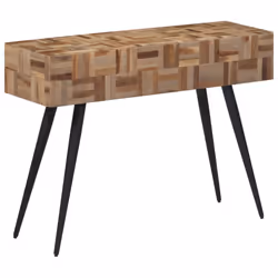 vidaXL Console Table End Table Hallway Side Sofa Table Solid Reclaimed Teak - Additional view 8