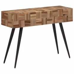 vidaXL Console Table End Table Hallway Side Sofa Table Solid Reclaimed Teak - Additional view 9