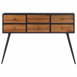 vidaXL Console Table with Drawers End Table Side Table Solid Reclaimed Teak