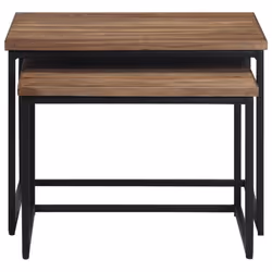 vidaXL Nesting Coffee Tables Nesting Table End Table 2 pcs Solid Wood Teak - Additional view 4