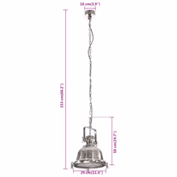 vidaXL Pendant Lighting Indoor Ceiling Light FixtureÂ Hanging Lamp Aluminium - Additional view 9