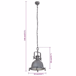 vidaXL Pendant Lighting Indoor Ceiling Light FixtureÂ Hanging Lamp Aluminium - Additional view 9