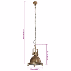 vidaXL Pendant Lighting Indoor Ceiling Light FixtureÂ Hanging Lamp Aluminium - Additional view 3